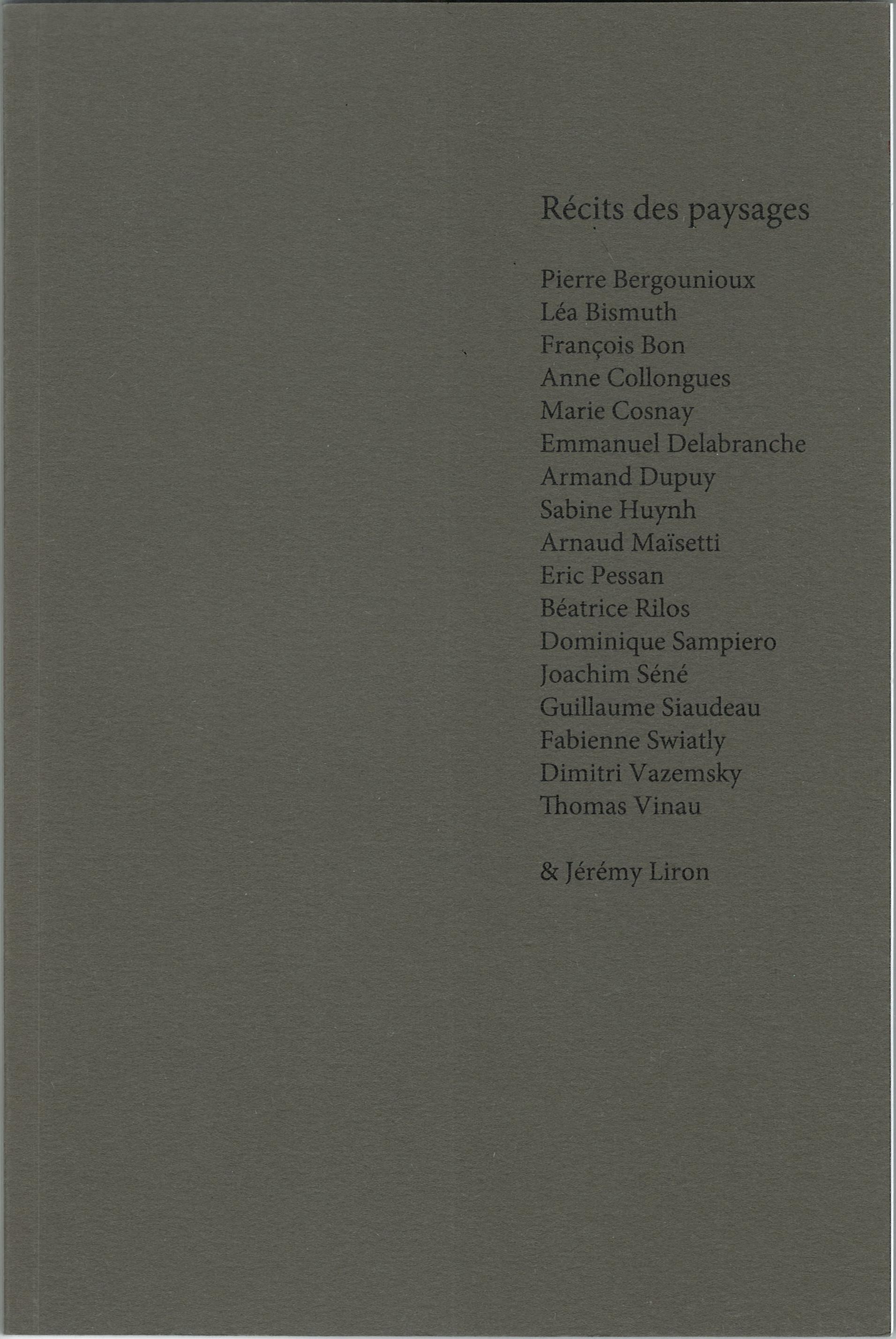 Récits des paysages