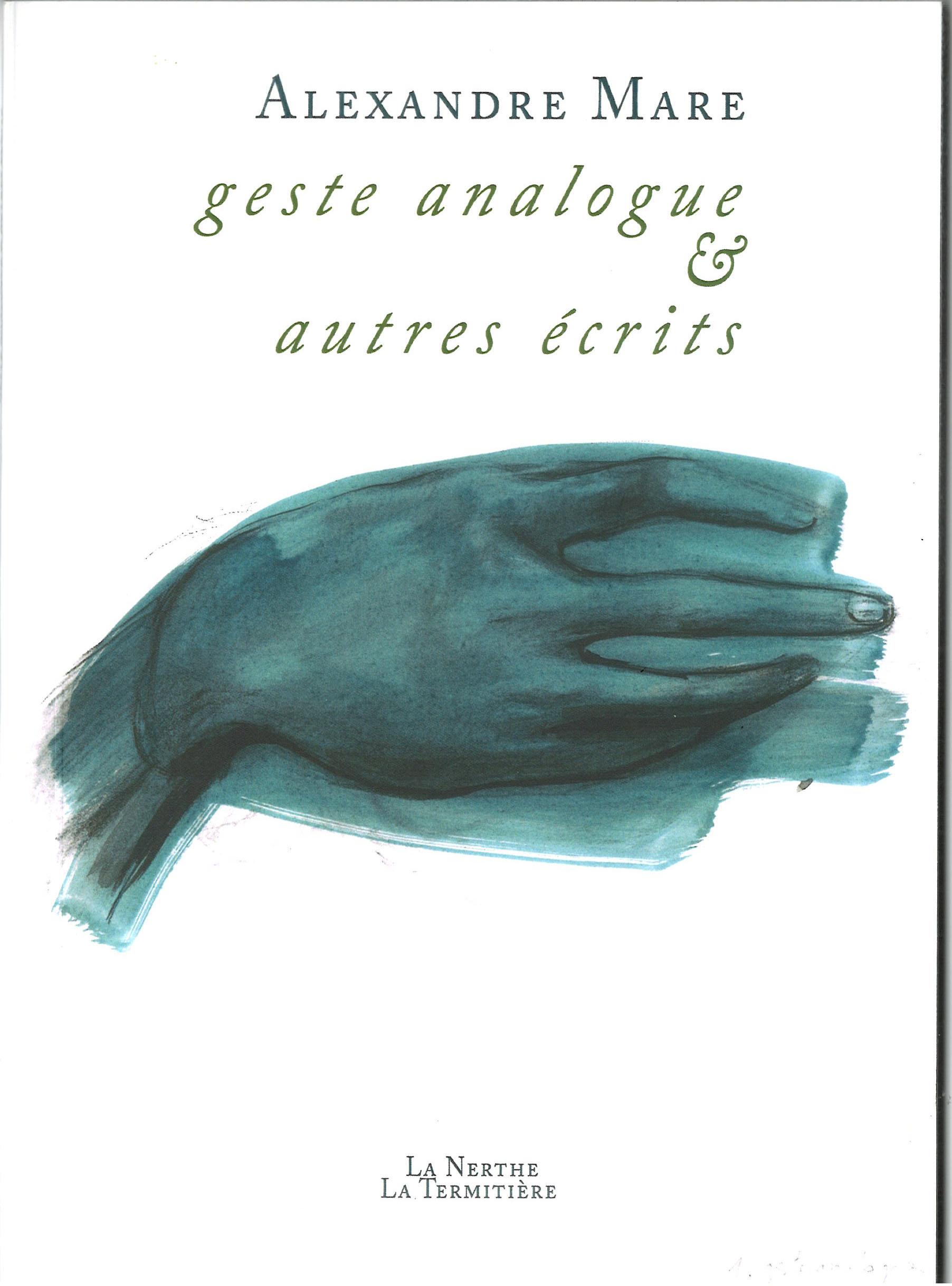 Geste analogue & autres écrits